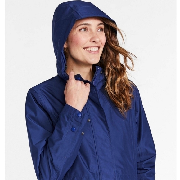 L.L. BEAN Pink H2OFF Raincoat Jacket Mesh-Lined Misses Small Petite 287445 - Picture 7 of 17